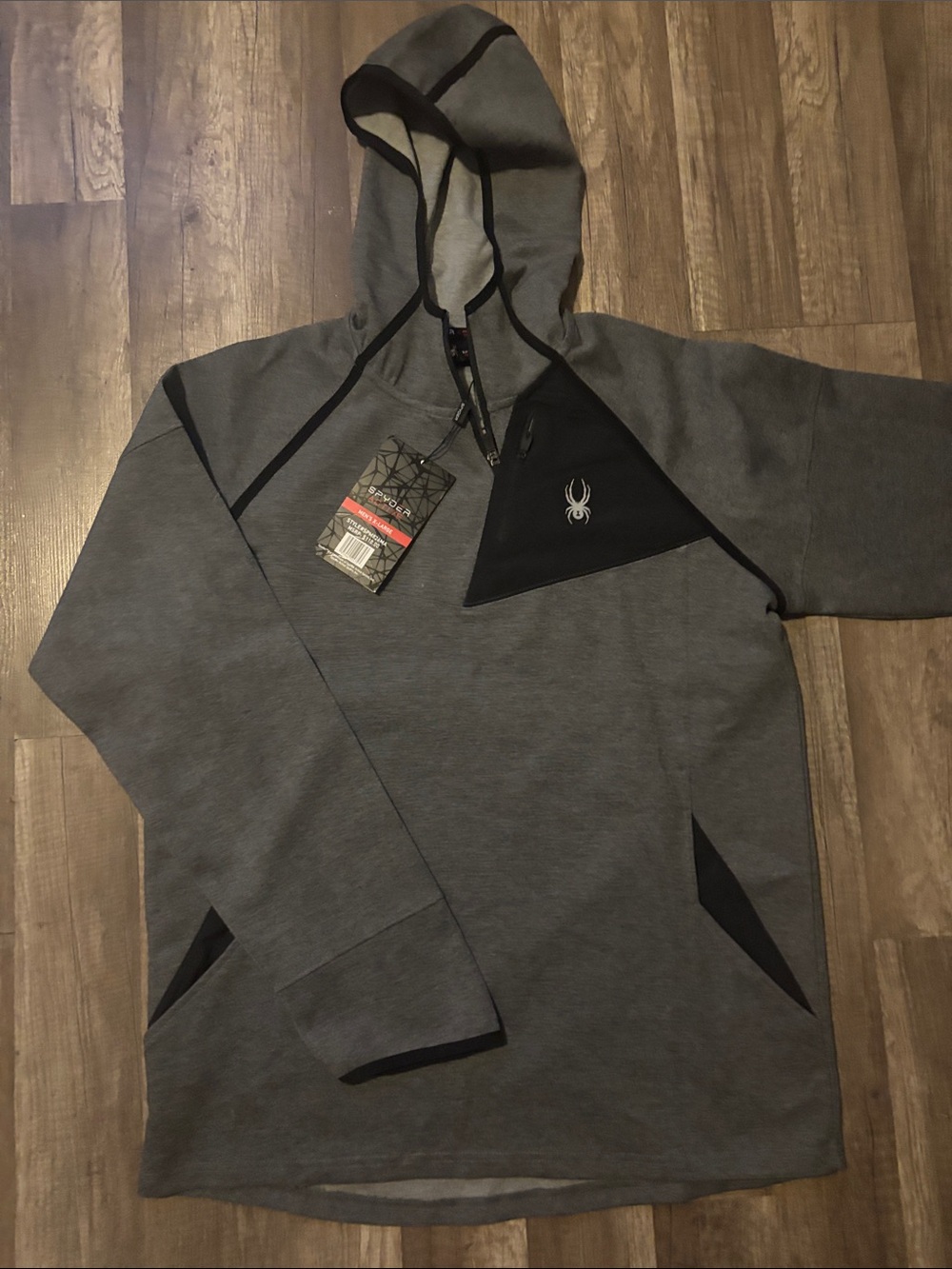 Spyder Gray Hoodie with Black Accents